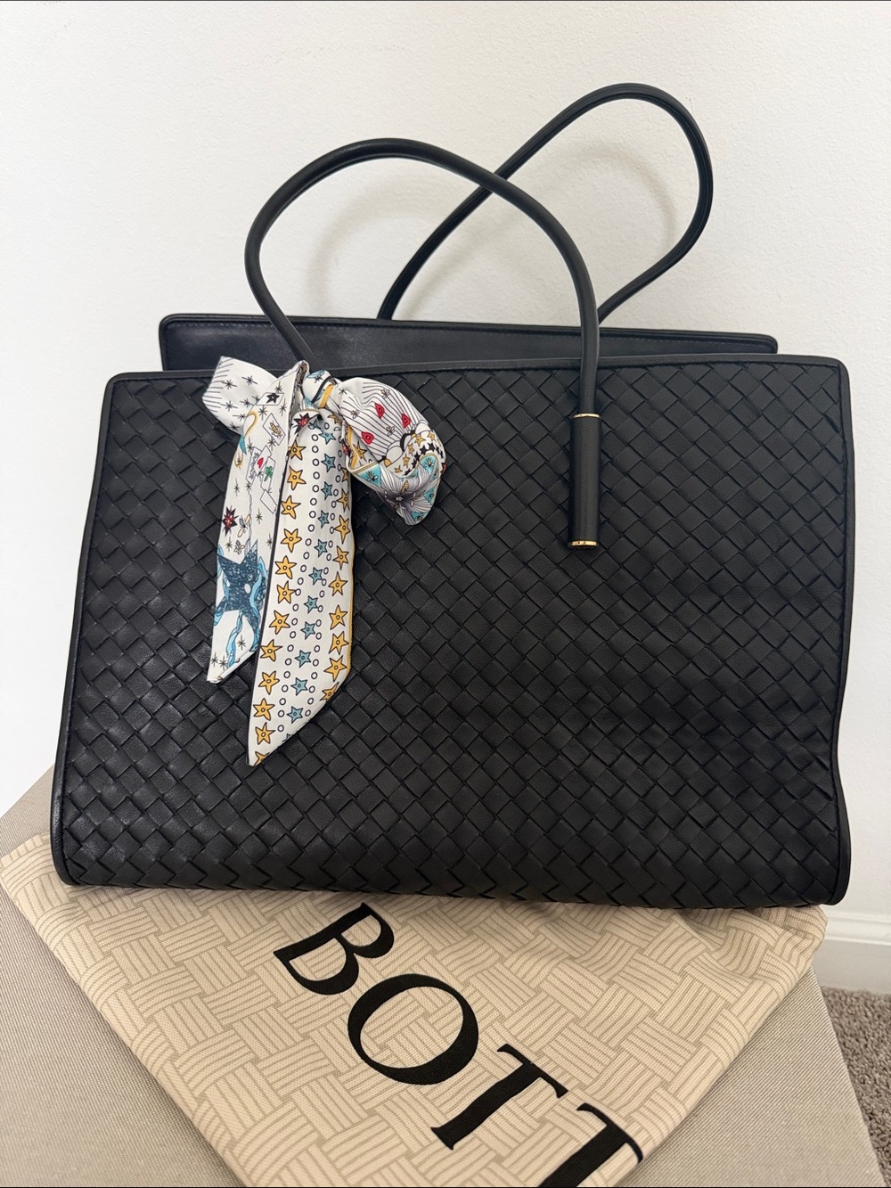 Bottega Veneta Barbara Tote Woven Black